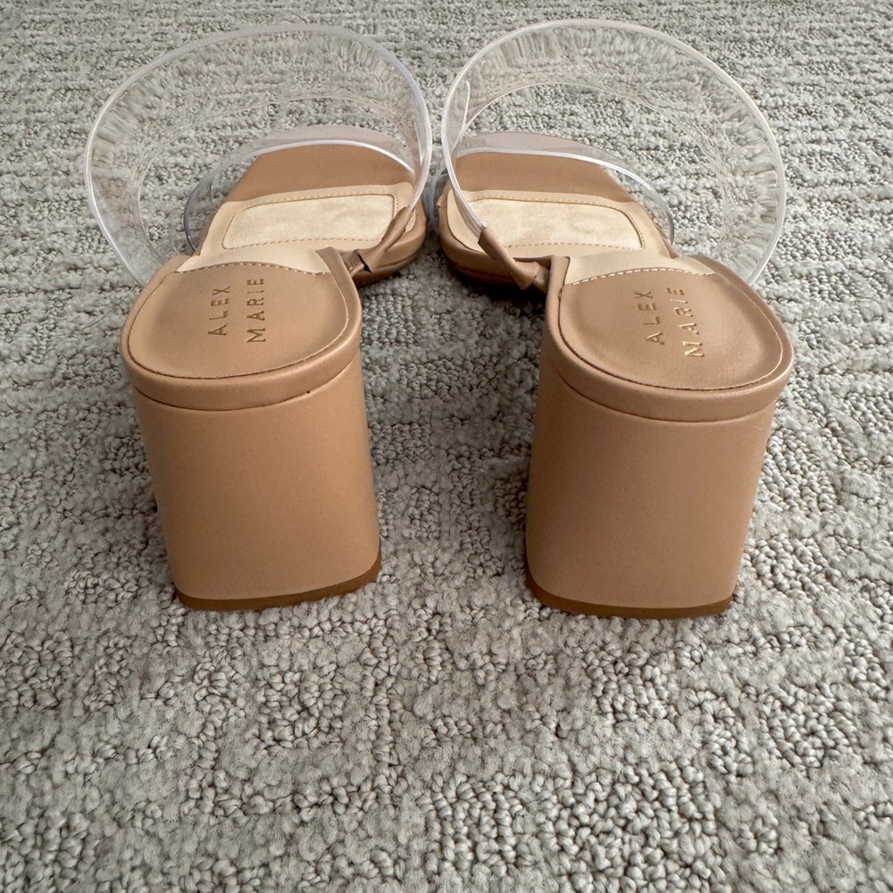 Alex Marie Nude Sandals with Clear Straps - Picture 3 of 4